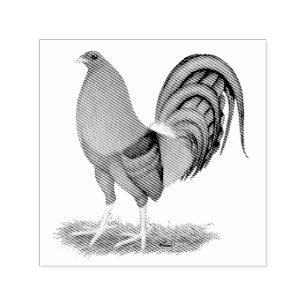 Gamecock Blauwe Rode Haan Zelfinktende Stempel