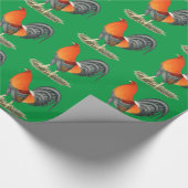 Gamecock Blauwe Rode Haantje Cadeaupapier (Hoek)