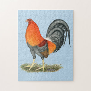 Gamecock Blauwe Rode Haantje Legpuzzel