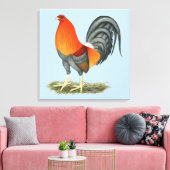Gamecock Blue Red Rooster Canvas Afdruk (Insitu (Woonkamer))