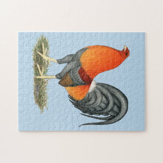 Gamecock Blue Red Rooster Legpuzzel (Horizontaal)