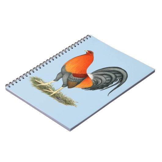 Gamecock Blue Red Rooster Notitieboek (Linkerzijde)