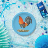 Gamecock Blue Red Rooster Papieren Bordje (Feest)