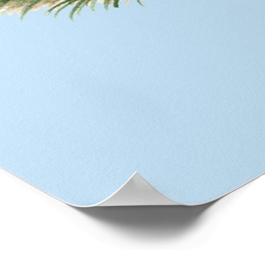 Gamecock Blue Red Rooster Poster (Hoek)