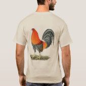 Gamecock Blue Red Rooster T-shirt (Achterkant)