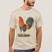 Gamecock Blue Red Rooster T-shirt (Voorkant)