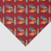 Gamecock Blue Red Rooster Tissuepapier (Detail)