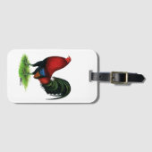 Gamecock: Donkerrood Bagagelabel (Voorkant (horizontaal))