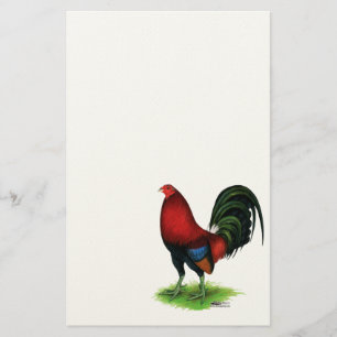 Gamecock: Donkerrood Briefpapier
