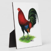 Gamecock: Donkerrood Fotoplaat (Zijkant)