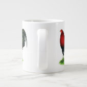 Gamecock:  Donkerrood Grote Koffiekop (Achterkant)