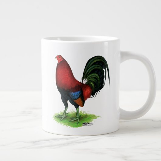 Gamecock:  Donkerrood Grote Koffiekop (Rechts)