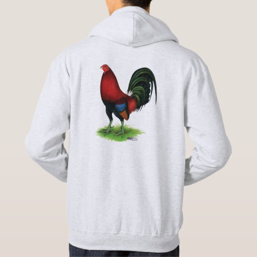Gamecock: Donkerrood Hoodie (Achterkant)
