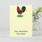 Gamecock:  Donkerrood Kaart (Staand voorkant)