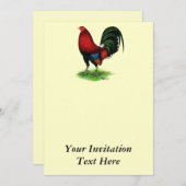 Gamecock:  Donkerrood Kaart (Voorkant / Achterkant)