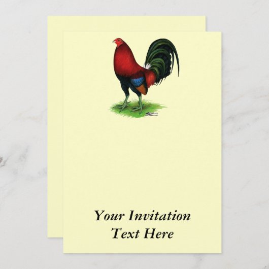 Gamecock: Donkerrood Kaart (Voorkant / Achterkant)