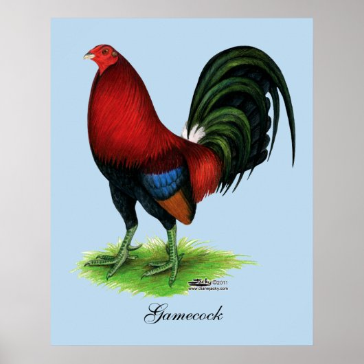 Gamecock: Donkerrood Poster (Voorkant)
