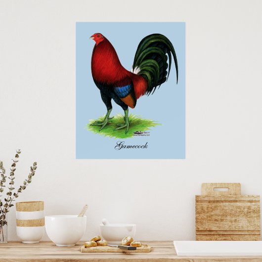 Gamecock: Donkerrood Poster (Keuken)