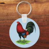 Gamecock: Donkerrood Sleutelhanger (Voorkant)