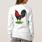 Gamecock: Donkerrood T-shirt (Achterkant)