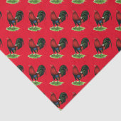 Gamecock: Donkerrood Tissuepapier (Detail)