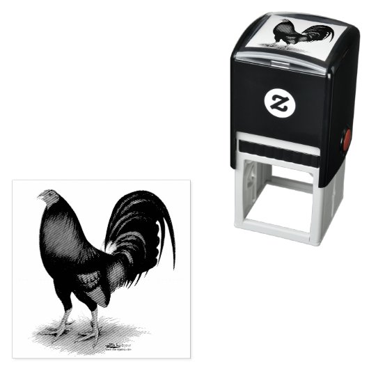 Gamecock: Donkerrood Zelfinktende Stempel (In situ)