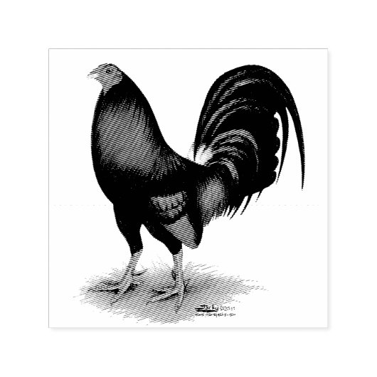 Gamecock: Donkerrood Zelfinktende Stempel (Design)