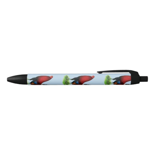 Gamecock: Donkerrood Zwarte Inkt Pen (Bovenkant)