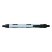 Gamecock: Donkerrood Zwarte Inkt Pen (Achterkant)