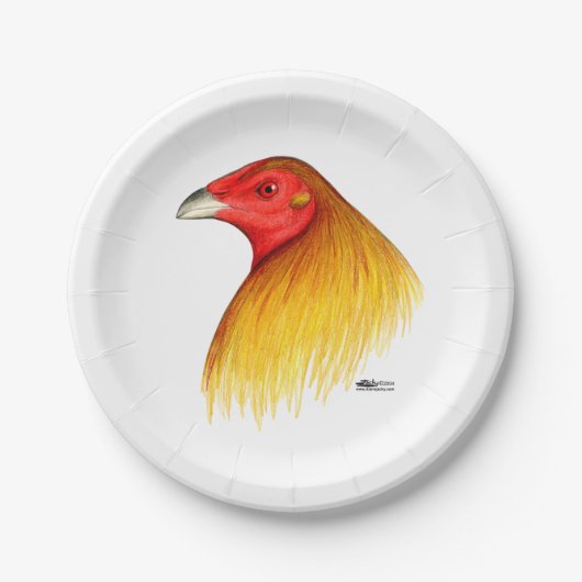 Gamecock Dubbed Papieren Bordje (Voorkant)