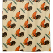 Gamecock Ginger Red Rooster Douchegordijn (Voorkant)