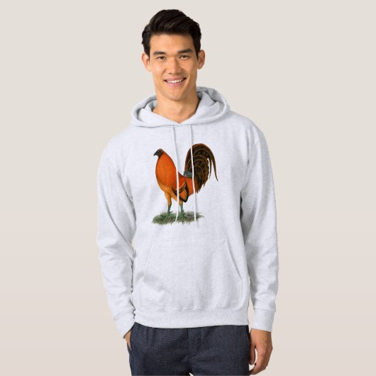 Gamecock Ginger Red Rooster Hoodie (Voorkant volledig)
