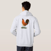 Gamecock Ginger Red Rooster Hoodie (Achterkant volledig)