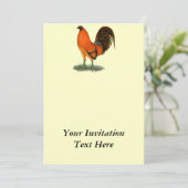 Gamecock Ginger Red Rooster Kaart (Staand voorkant)