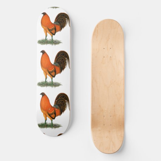 Gamecock Ginger Red Rooster Persoonlijk Skateboard (Voorkant)