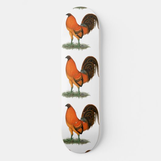 Gamecock Ginger Red Rooster Persoonlijk Skateboard (Voorkant)