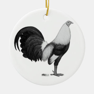 Gamecock Grey Duckwing Keramisch Ornament