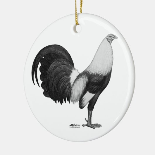 Gamecock Grey Duckwing Keramisch Ornament (Links)