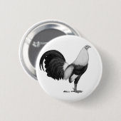 Gamecock Grey Duckwing Ronde Button 5,7 Cm (Voorkant /achterkant)
