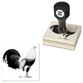 Gamecock Grey Duckwing Rubberstempel (Gestempeld)