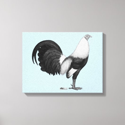 Gamecock Grijze Duckwing Canvas Afdruk (Voorkant)