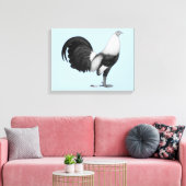 Gamecock Grijze Duckwing Canvas Afdruk (Insitu (Woonkamer))