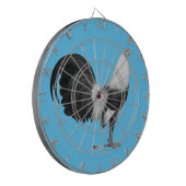 Gamecock Grijze Duckwing Dartbord (Voorkant Links)