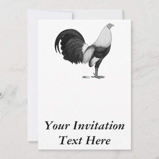 Gamecock Grijze Duckwing Kaart (Voorkant)