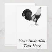 Gamecock Grijze Duckwing Kaart (Voorkant / Achterkant)