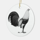 Gamecock Grijze Duckwing Keramisch Ornament (Links)
