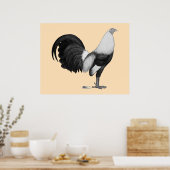 Gamecock Grijze Duckwing Poster (Keuken)