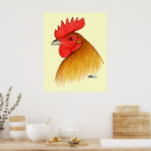 Gamecock Haan Enkele Kam Poster (Keuken)