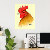 Gamecock Haan Enkele Kam Poster (Thuiskantoor)