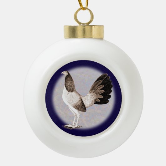 Gamecock: Hennie Keramische Bal Ornament (Voorkant)